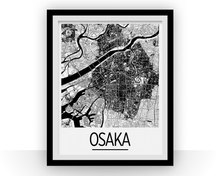 Load image into Gallery viewer, Osaka Map Poster - japan Map Print - Art Deco Series