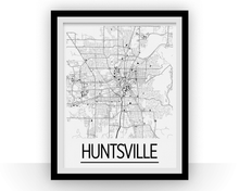 Charger l'image dans la galerie, Huntsville Map Poster - usa Map Print - Art Deco Series