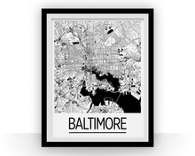 Charger l'image dans la galerie, Baltimore Map Poster - usa Map Print - Art Deco Series