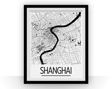 Load image into Gallery viewer, Shanghai Map Poster - china Map Print - Art Deco Series