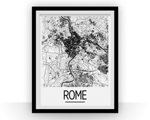 Load image into Gallery viewer, Rome Map Poster - italy Map Print - Art Deco Series