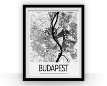 Charger l'image dans la galerie, Budapest Map Poster - hungary Map Print - Art Deco Series