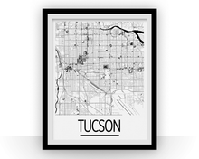 Load image into Gallery viewer, Tucson Map Poster - usa Map Print - Art Deco Series