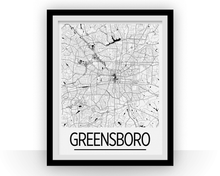 Charger l'image dans la galerie, Greensboro Map Poster - usa Map Print - Art Deco Series