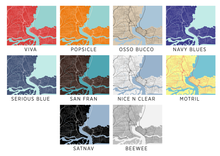 Charger l'image dans la galerie, Affiche cartographique de Lagos - Style Classique