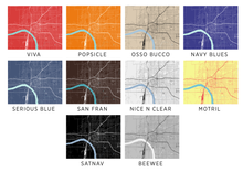 Load image into Gallery viewer, Tulsa Map Print - Choose your color