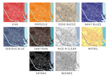 Load image into Gallery viewer, Valencia Map Print - Choose your color