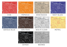 Load image into Gallery viewer, Sao Paulo Map Print - Choose your color