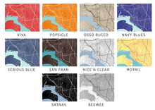 Load image into Gallery viewer, San Diego Map Print - Choose your color