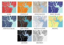 Load image into Gallery viewer, Charleston Map Print - Choose your color