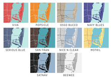 Load image into Gallery viewer, Miami Map Print - Choose your color