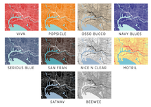 Load image into Gallery viewer, Melbourne Map Print - Choose your color