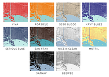 Charger l'image dans la galerie, Affiche cartographique de Long Beach - Style Classique