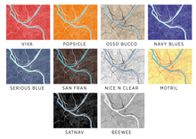 Load image into Gallery viewer, Pittsburgh Map Print - Choose your color