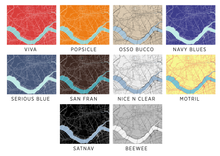 Load image into Gallery viewer, Seoul Map Print - Choose your color