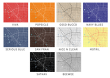 Load image into Gallery viewer, Fresno Map Print - Choose your color