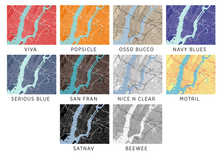 Charger l'image dans la galerie, Affiche cartographique de New York City - Style Classique