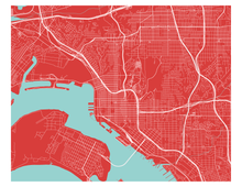 Load image into Gallery viewer, San Diego Map Print - Choose your color