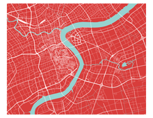Load image into Gallery viewer, Shanghai Map Print - Choose your color