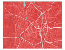 Load image into Gallery viewer, Los Angeles Map Print - Any Color You Like