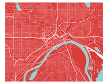 Load image into Gallery viewer, St Paul Map Print - Choose your color