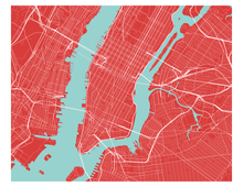 Charger l'image dans la galerie, Affiche cartographique de New York City - Style Classique