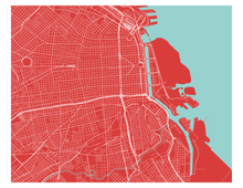 Load image into Gallery viewer, Buenos Aires Map Print - Choose your color