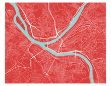 Load image into Gallery viewer, Pittsburgh Map Print - Choose your color