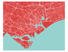 Load image into Gallery viewer, Singapore Map Print - Choose your color