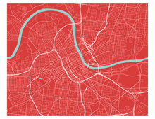 Load image into Gallery viewer, Nashville Map Print - Choose your color