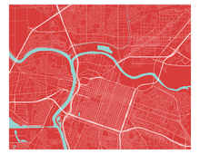 Load image into Gallery viewer, Sacramento Map Print - Choose your color