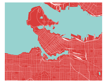 Load image into Gallery viewer, Vancouver Map Print - Any Color You Like