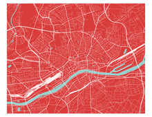 Load image into Gallery viewer, Frankfurt Map Print - Choose your color