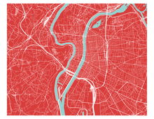 Load image into Gallery viewer, Lyon Map Print - Choose your color