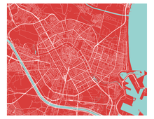 Load image into Gallery viewer, Valencia Map Print - Choose your color
