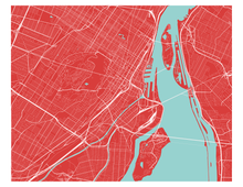 Load image into Gallery viewer, Montreal Map Print - Choose your color