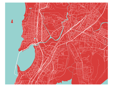 Load image into Gallery viewer, Mumbai Map Print - Choose your color