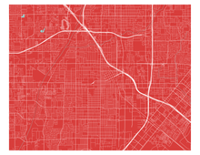 Load image into Gallery viewer, Santa Ana Map Print - Choose your color