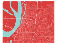 Load image into Gallery viewer, Memphis Map Print - Choose your color