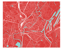 Load image into Gallery viewer, Strasbourg Map Print - Any Color You Like