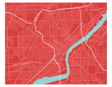 Load image into Gallery viewer, Toledo Ohio Map Print - Choose your color