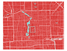 Charger l'image dans la galerie, Affiche cartographique de Pékin - Style Classique