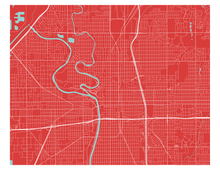 Load image into Gallery viewer, Wichita Map Print - Choose your color
