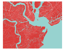 Load image into Gallery viewer, Charleston Map Print - Choose your color