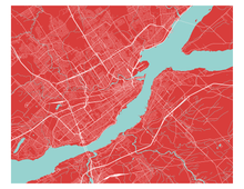 Load image into Gallery viewer, Quebec Map Print - Choose your color