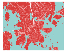 Charger l'image dans la galerie, Affiche cartographique de Helsinki - Style Classique