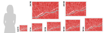 Load image into Gallery viewer, Frankfurt Map Print - Choose your color