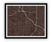 Load image into Gallery viewer, Santa Ana Map Print - Choose your color