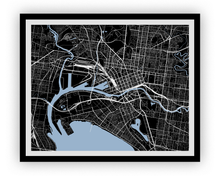 Load image into Gallery viewer, Melbourne Map Print - Choose your color