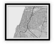 Load image into Gallery viewer, Tel Aviv Map Print - Choose your color